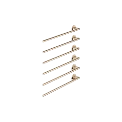 Towel warmer , 6-fold , projection left , without control element - Brushed Champagne (22kt Gold) - 83 306 979-46