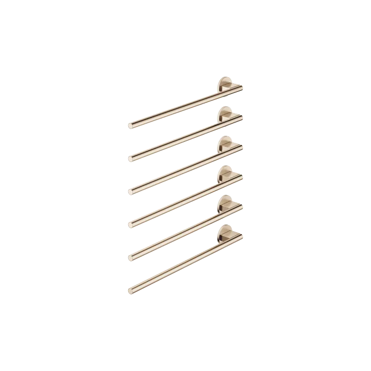 Radiador toallero , séxtuple , proyección izquierda , sin elemento de mando - Champagne cepillado (Oro 22k) - 83 306 979-46