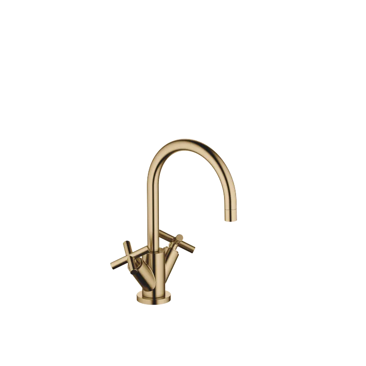 TARA Single-hole basin mixer with pop-up waste - Brushed Dark Brass - 22 513 892-39
