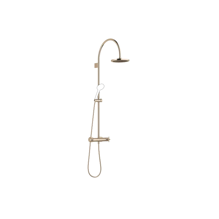 VAIA Shower pipe with shower thermostat without hand shower - Champagne (22kt Gold) - 34 459 809-47 0050