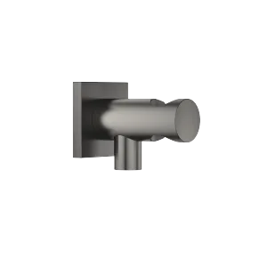 Codo de conexión a pared con soporte de ducha integrado - Dark Platinum cepillado - 28 490 970-99