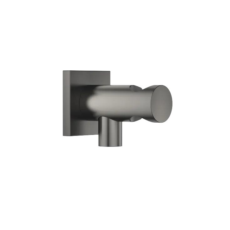 Wall elbow with integrated shower holder - Brushed Dark Platinum - 28 490 970-99