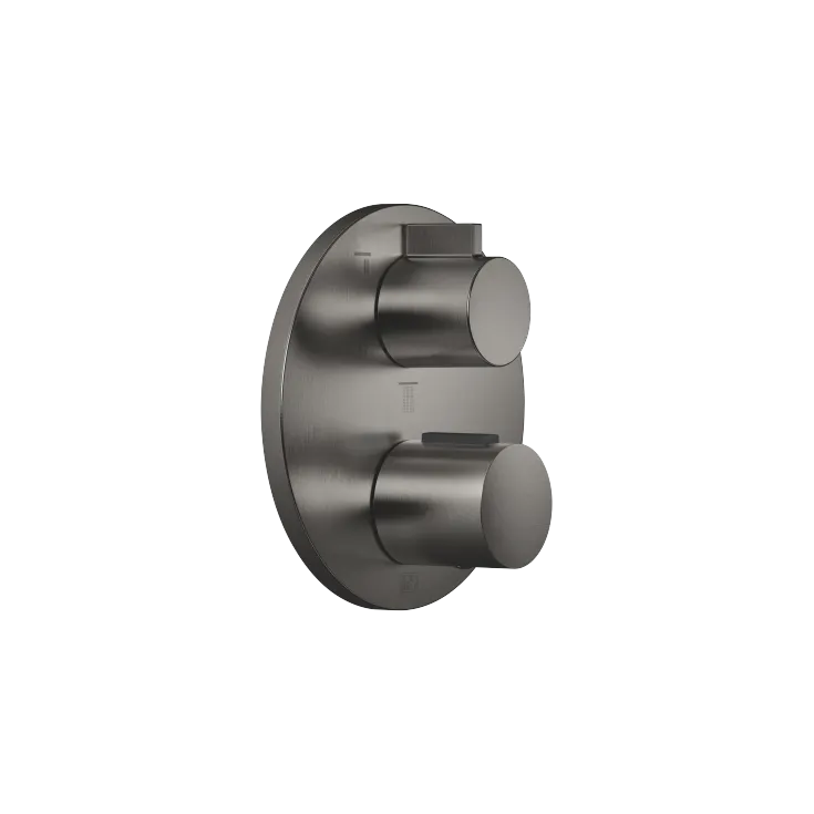 Concealed thermostat with three function volume control - Brushed Dark Platinum - 36 427 970-99