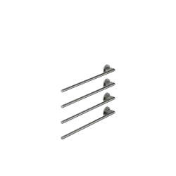 Towel warmer , 4-fold , projection left , without control element - Brushed Dark Platinum - 83 304 979-99