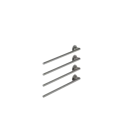 Handtuchwärmer , 4-fach , Ausladung links , ohne Bedienelement - Dark Platinum gebürstet - 83 304 979-99