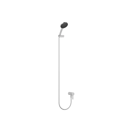 Concealed single-lever mixer with integrated shower connection with hand shower set - Brushed Chrome - Set containing 2 articles