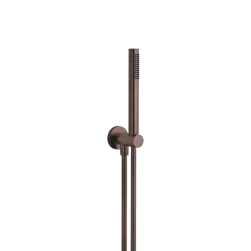 Hand shower set with integrated shower holder - Brushed Dark Bronze (PVD) - 27 812 660-43