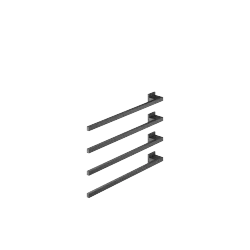 Towel warmer , 4-fold , projection left , without control element - Matte Black - 83 304 980-33