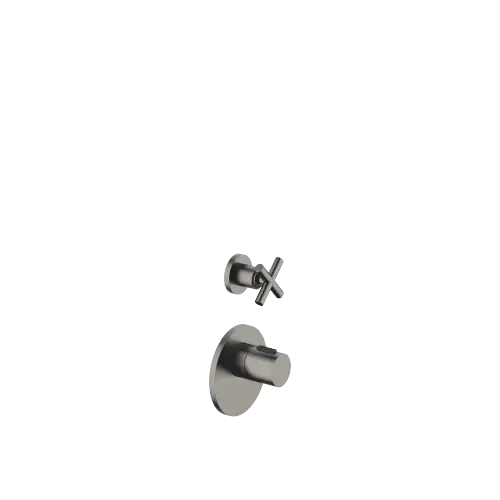 TARA xTOOL Thermostat module with 1 valve - Brushed Dark Platinum - Set containing 2 articles