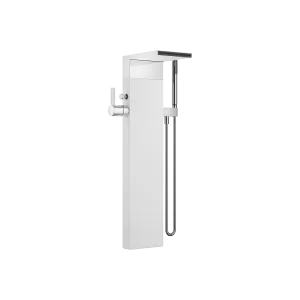 Mitigeur monocommande bain/douche avec bec cascade positionnement libre et garniture de douche - Chrome - 25 964 979-00