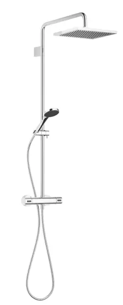 Showerpipe with shower thermostat without hand shower 300 x 240 mm - Brushed Dark Bronze (PVD) - 34 459 980-43