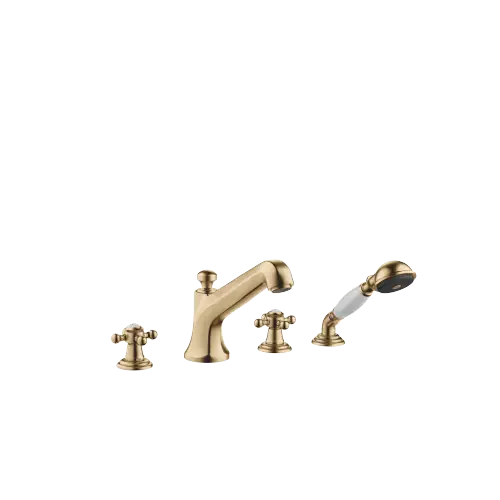 MADISON Bath shower set for bath rim or tile edge installation - Brushed Dark Brass (PVD) - 27 502 360-39