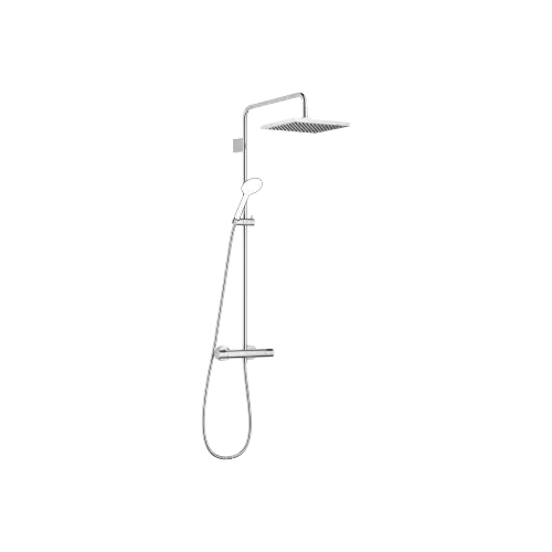 Showerpipe with shower thermostat without hand shower FlowReduce 300 x 240 mm - Chrome - 34 463 980-00 0050
