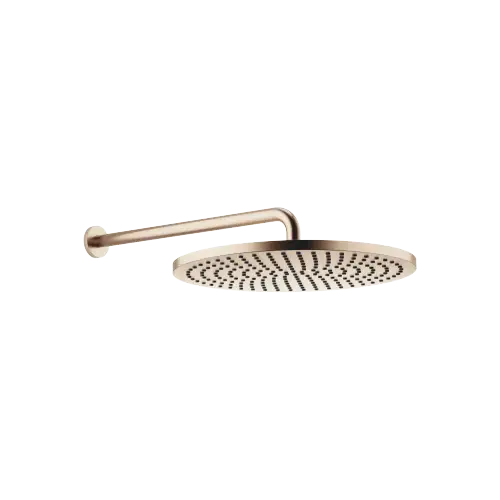 Regenbrause mit Wandanbindung FlowReduce 400 mm - Champagne gebürstet (22kt Gold) - 28 658 970-46
