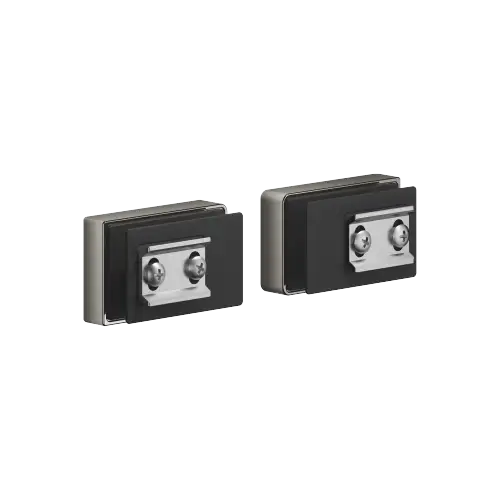 Attachment set for towel bar/tumbler mounting on one side with cover - Dark Chrome - 11 001 976-19