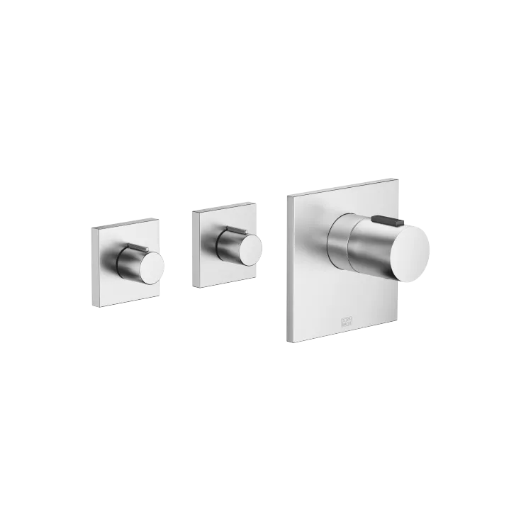 IMO xTOOL Thermostat module with 2 valves - Brushed Chrome - Set containing 3 articles