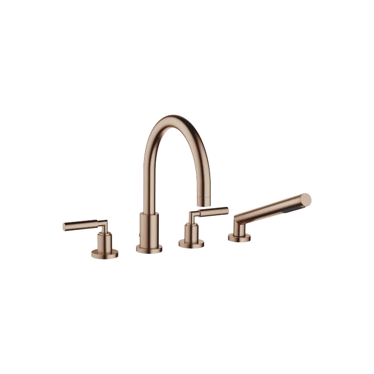 TARA Bath shower set for bath rim or tile edge installation - Brushed Bronze - 27 512 882-42 0050