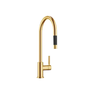 TARA Single-lever mixer Pull-down with spray function - Brushed Durabrass (23kt Gold) - 33 870 888-28