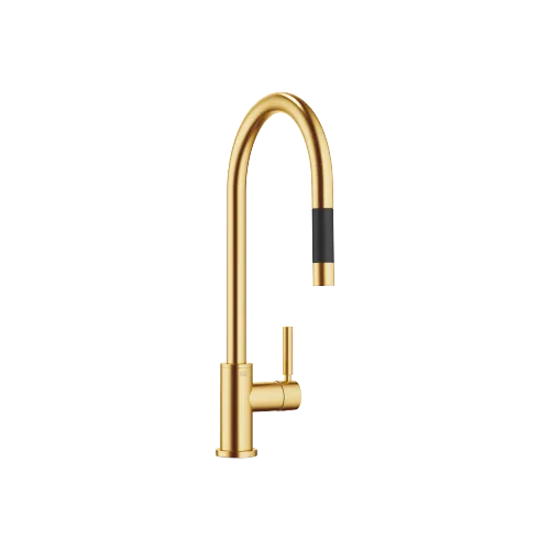 TARA Miscelatore monocomando ad estrazione Pull-down con funzione doccetta - Ottone spazzolato (Oro 23k) - 33 870 888-28