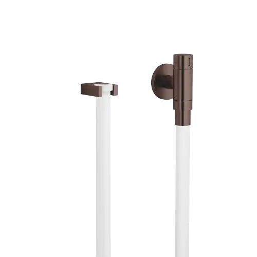 WATER TUBE Kneipp wall elbow with hose holder with individual rosettes - Brushed Dark Bronze (PVD) - Set containing 2 articles