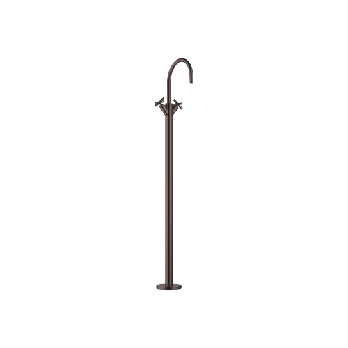 TARA Single-hole basin mixer with stand pipe without pop-up waste - Brushed Dark Bronze (PVD) - 22 585 892-43