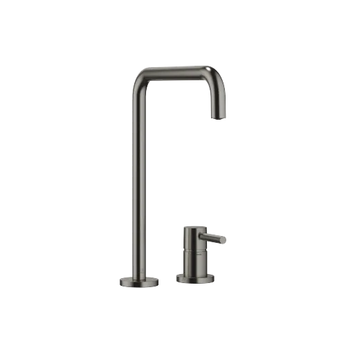 META SQUARE Two-hole mixer with individual rosettes - Brushed Dark Platinum - 32 815 861-99