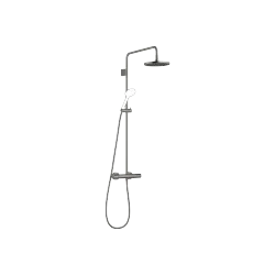 Shower pipe with shower thermostat without hand shower FlowReduce - Brushed Dark Platinum - 34 464 979-99
