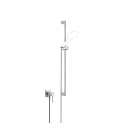 Concealed single-lever mixer with integrated shower connection with shower set without hand shower - Brushed Chrome - 36 013 970-93