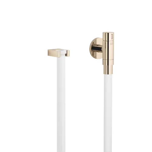 WATER TUBE Kneipp wall elbow with hose holder with individual rosettes - Light Gold (PVD) - Set containing 1 articles
