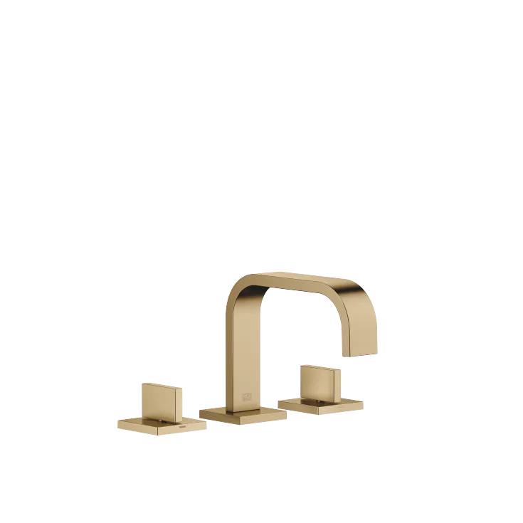 MEM Mélangeur lavabo à 3 trous avec garniture d'écoulement - Dark Brass brossé - 20 705 782-39