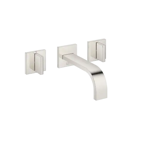 MEM Wall-mounted basin mixer without pop-up waste - Platinum - 36 707 782-08