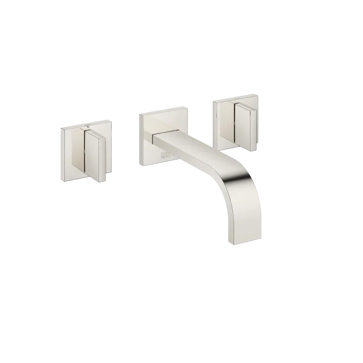MEM Wall-mounted basin mixer without pop-up waste - Platinum - 36 707 782-08