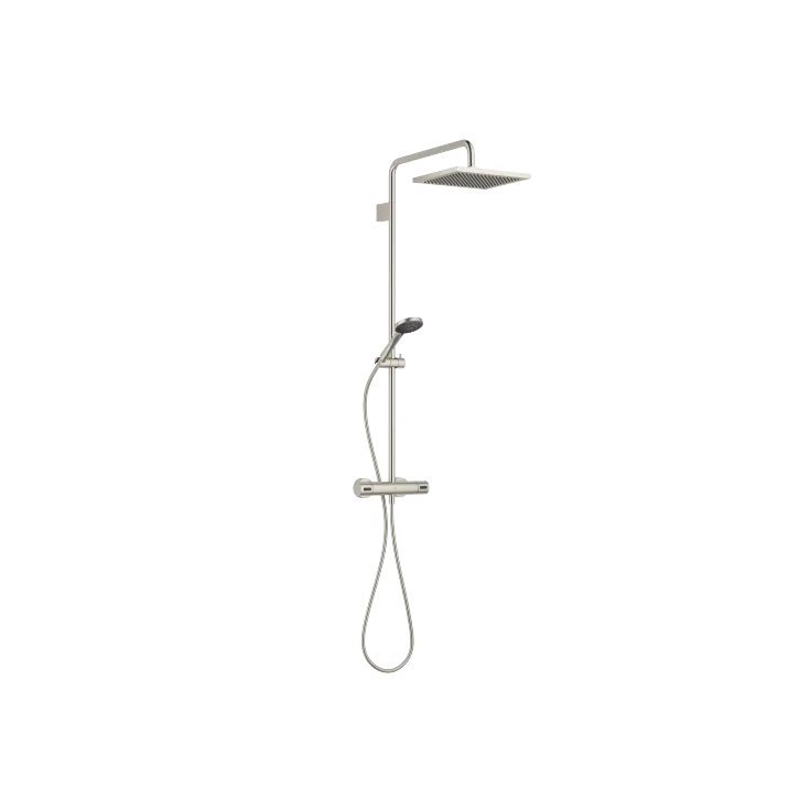 SERIES SPECIFIC Showerpipe with shower thermostat - Brushed Platinum - Set containing 2 articles