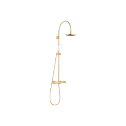 VAIA Showerpipe with shower thermostat without hand shower FlowReduce 220 mm - Brushed Durabrass (23kt Gold) - 34 464 809-28 0070