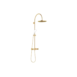 TARA Shower pipe with shower thermostat without hand shower 300 mm - Brushed Durabrass (23kt Gold) - 34 460 892-28