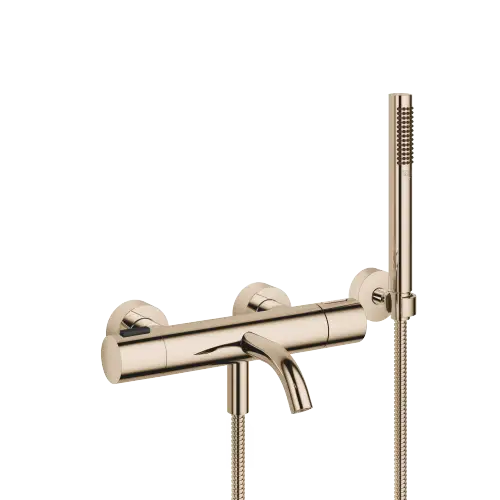 META Termostato vasca per montaggio a muro con doccetta e flessibile - Light Gold (PVD) - 34 234 979-26