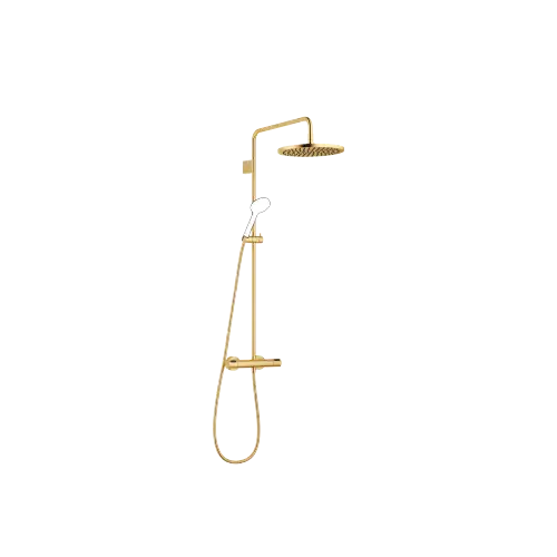 Showerpipe mit Brause-Thermostat mit Handbrausegarnitur 300 mm - Gold gebürstet (PVD) - 34 469 979-37