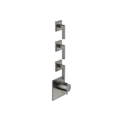 SYMETRICS xTOOL Thermostat module with 3 valves - Brushed Dark Platinum - Set containing 1 articles