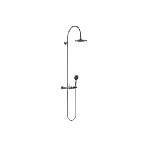 TARA Colonne de douche avec mélangeur de douche 220 mm - Dark Chrome - Set contenant 2 articles
