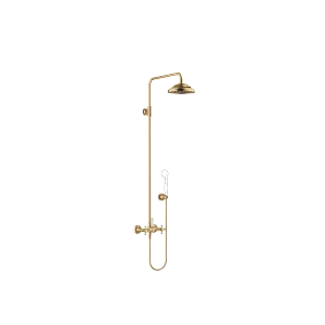 MADISON Showerpipe with shower mixer without hand shower - Brushed Durabrass (23kt Gold) - 26 632 360-28 0010