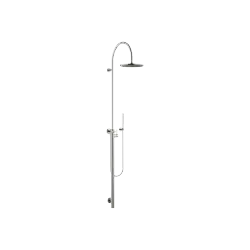 Shower system with single-lever shower mixer without hand shower FlowReduce - Platinum - 26 025 661-08
