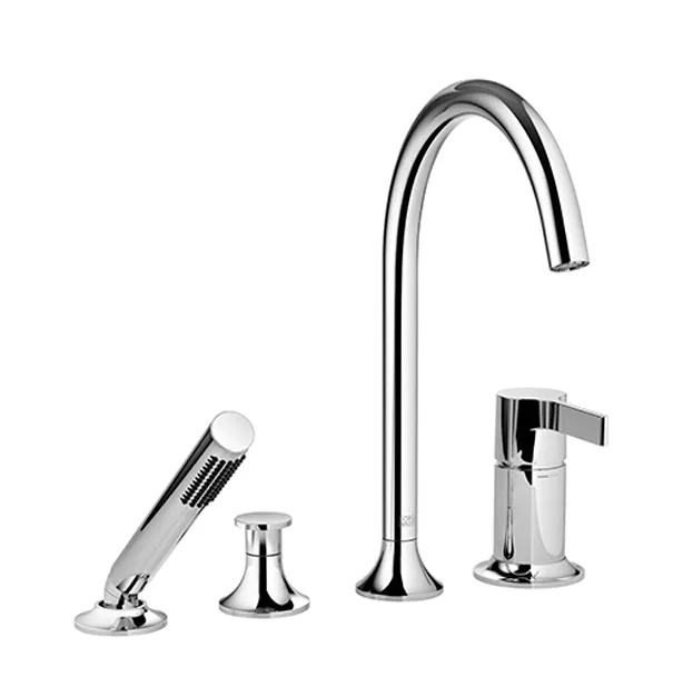 VAIA Bath shower set for bath rim or tile edge installation - Brushed Dark Bronze (PVD) - 27 632 809-43 0050