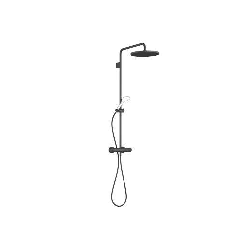 EDITION PRO Showerpipe with shower thermostat without hand shower - Matte Black - 34 460 626-33 0050