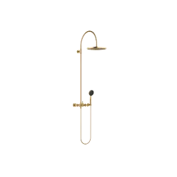 TARA Showerpipe with shower mixer 300 mm - Brushed Durabrass (23kt Gold) - Set containing 2 articles