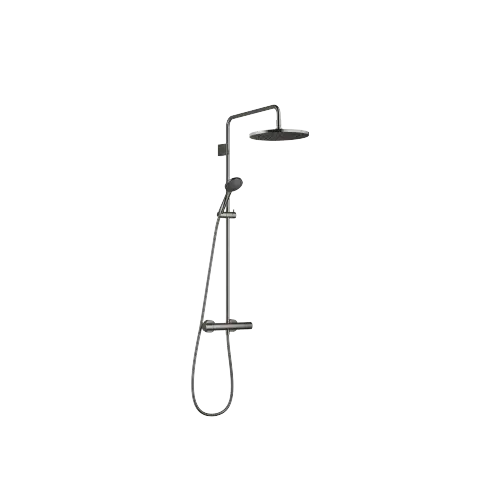 Showerpipe-Anwendung mit Brause-Thermostat 300 mm - Dark Chrome - Set aus 2 Artikeln