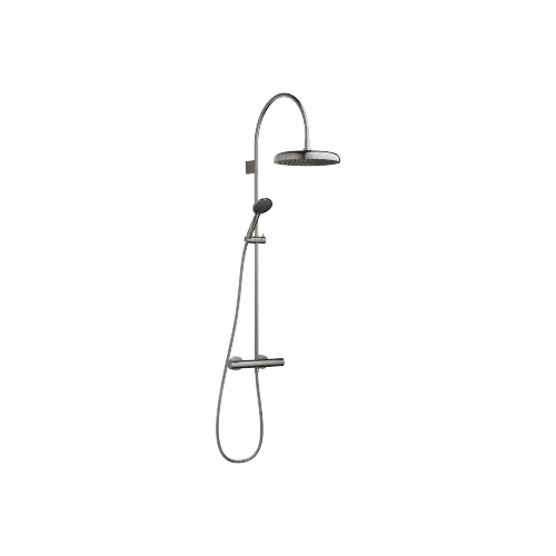 COYA Application Showerpipe avec thermostat de douche 300 mm - Dark Chrome - Set contenant 2 articles