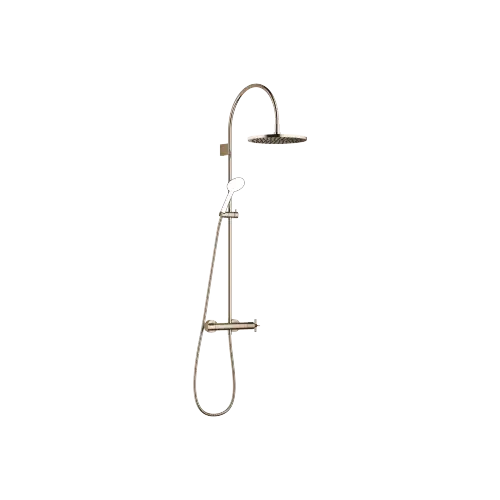 VAIA Showerpipe with shower thermostat without hand shower 300 mm - Light Gold (PVD) - 34 465 809-26 0070