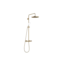 Shower pipe with shower thermostat without hand shower - Brushed Dark Brass - 34 465 979-39 0070