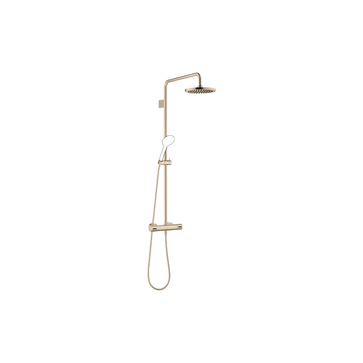 Shower Pipe mit Brause-Thermostat ohne Handbrause FlowReduce - Light Gold gebürstet - 34 459 979-27