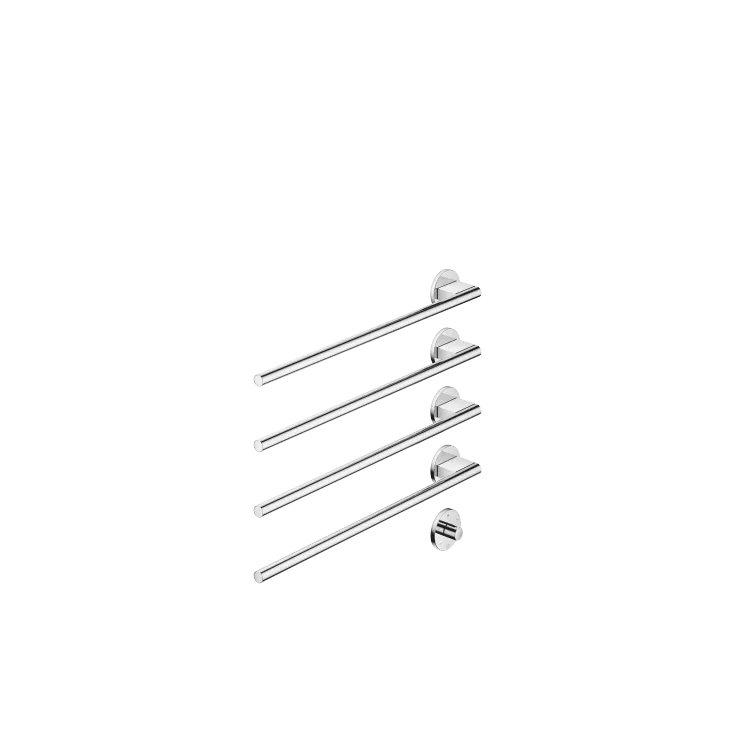 Towel warmer , 4-fold , projection left , with control element - Set containing 2 articles